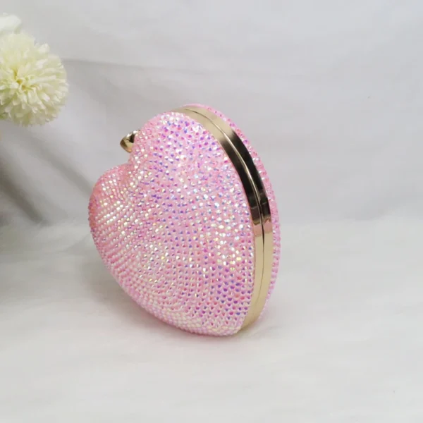 Heart Pink Wedding Shoes and bag - Image 6