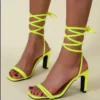 Fashion Orange Ankle Cross Strap Sandals - Image 4