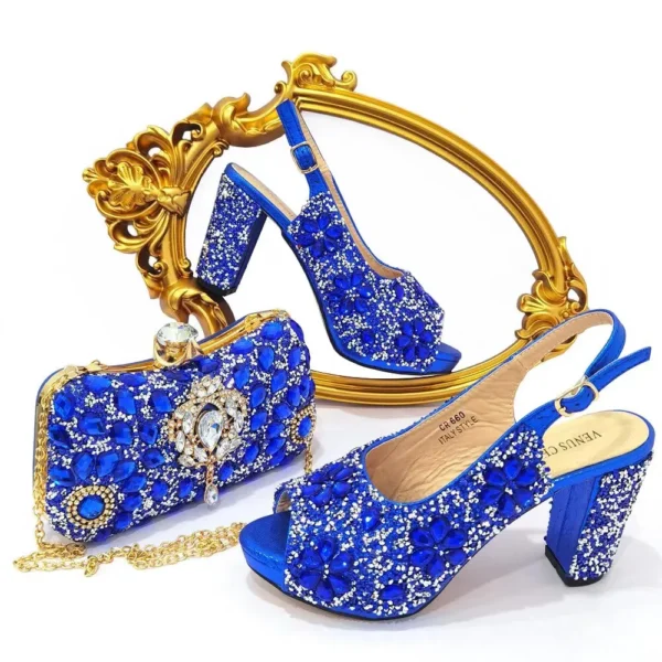 Newset Italian Design Nigerian Women Shoes and Bag Set - Image 3