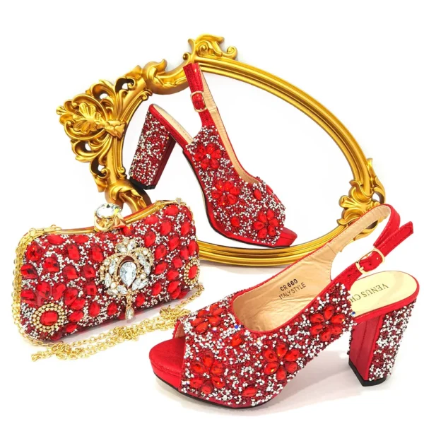 Newset Italian Design Nigerian Women Shoes and Bag Set - Image 5