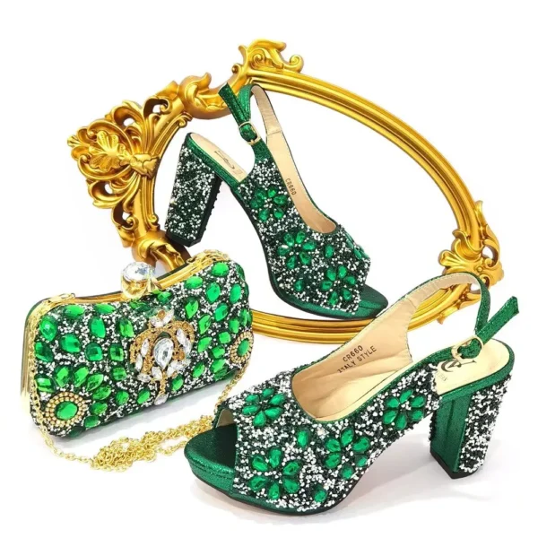 Newset Italian Design Nigerian Women Shoes and Bag Set - Image 6