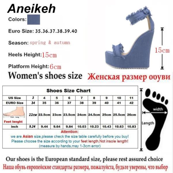 Blue Designer Denim Sandals - Image 6