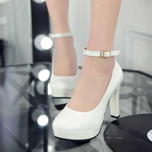 Comemore Pumps Elegant Heel Women White - Image 3