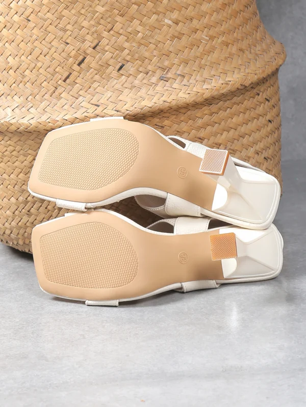 Elastic thick heeled high heels - Image 2
