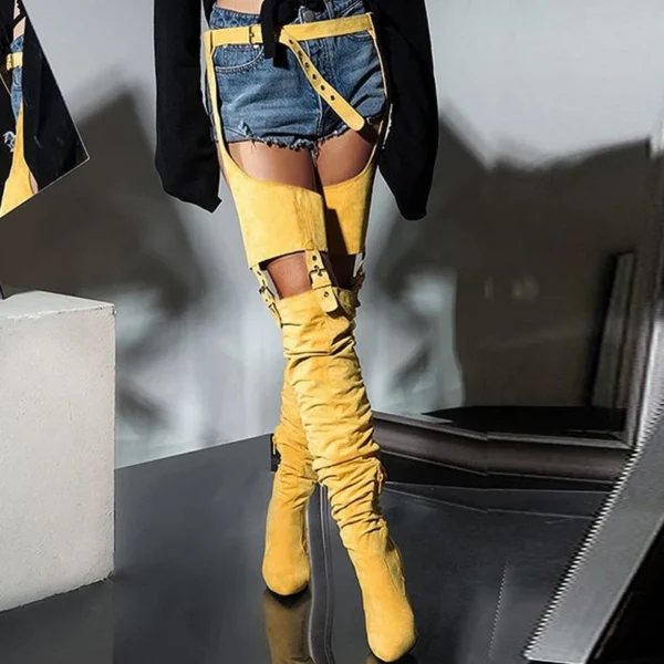 Fashion Belt Women's Over The Knee Boots - Image 2