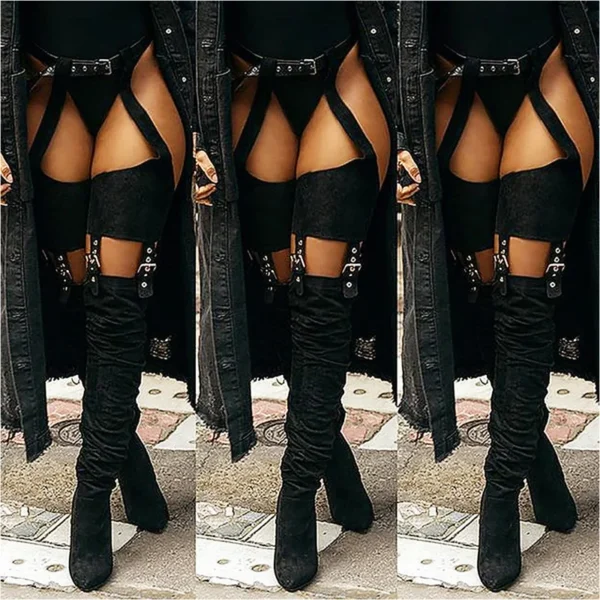 Fashion Belt Women's Over The Knee Boots - Image 3