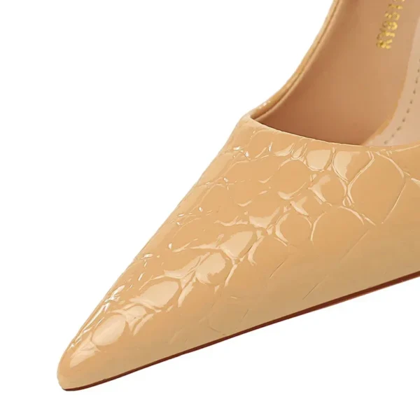 Fashion Women 10.5cm Green High Heels Pumps - Image 4