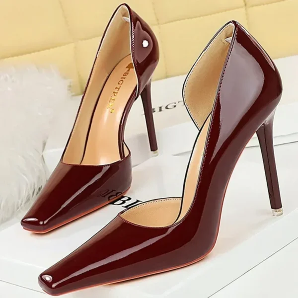 Glossy Patent Leather Pumps - Image 2