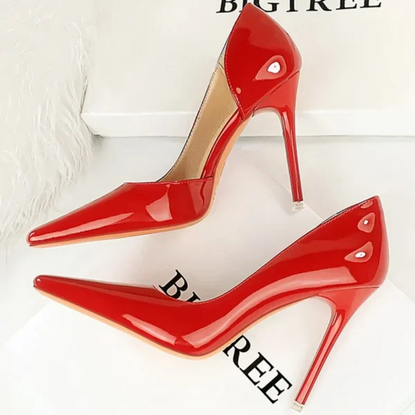 Glossy Patent Leather Pumps - Image 3