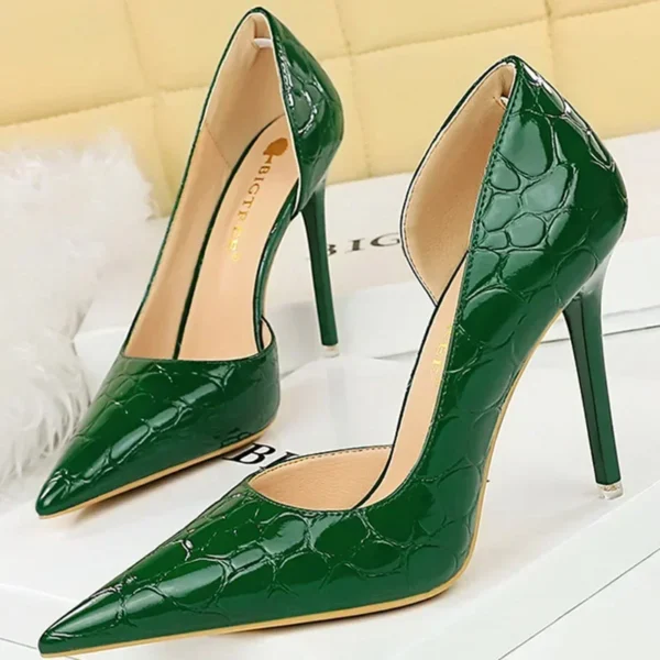 New Women 10.5cm High Heels Shoes Red Pumps - Image 2