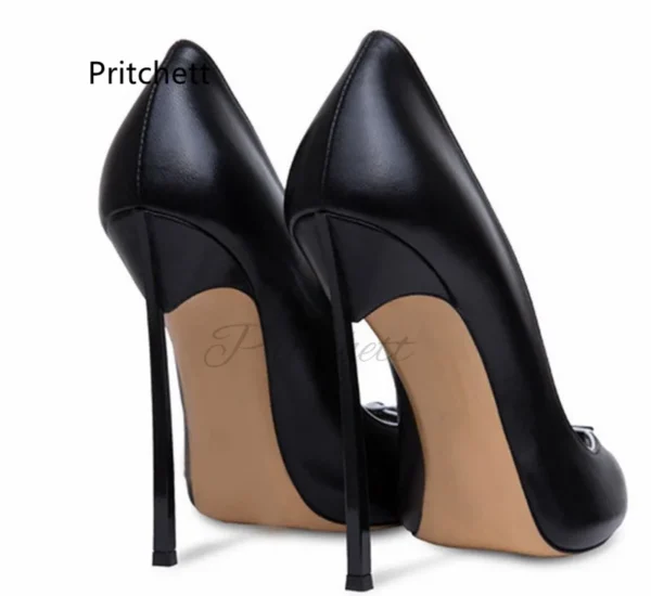 Peep Toe Hollow Super High Heels - Image 3