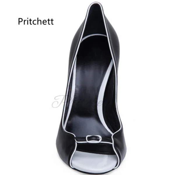 Peep Toe Hollow Super High Heels - Image 4