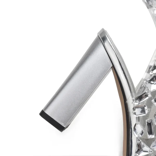 Rhinestone Crystal Bling Peep Sandals - Image 3
