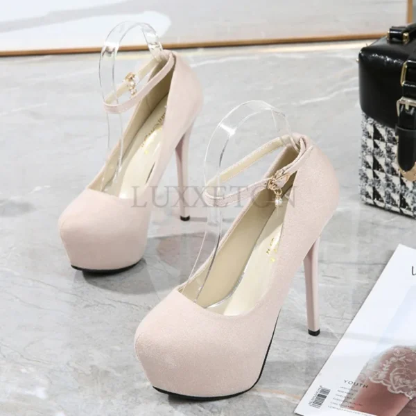Round Toe Flock Shoes - Image 3