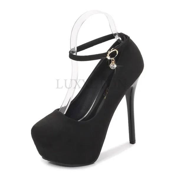 Round Toe Flock Shoes - Image 5