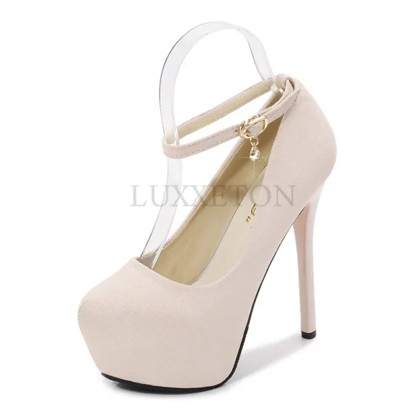 Round Toe Flock Shoes - Image 6