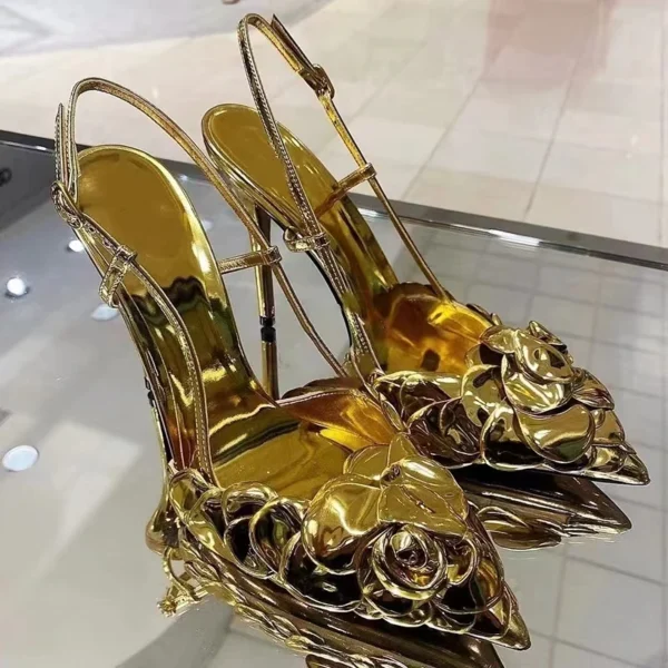 Golden Rose Petal Stilettos - Image 3