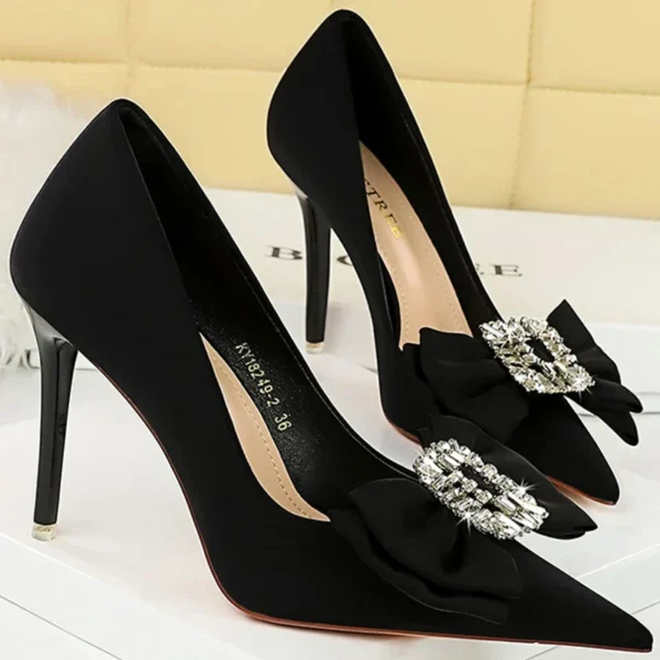 Women 10.5cm Red Pointed Toe Pumps - Image 2