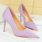 Purple  Silk Pumps