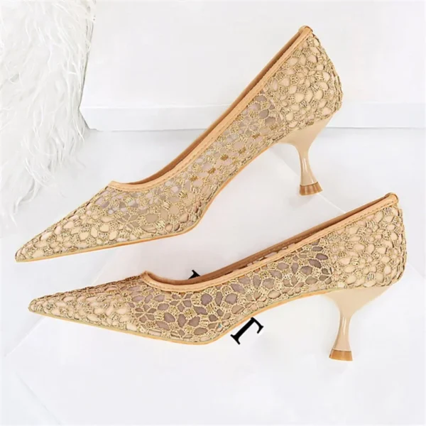 Wine Red Kitten Pumps - Image 2