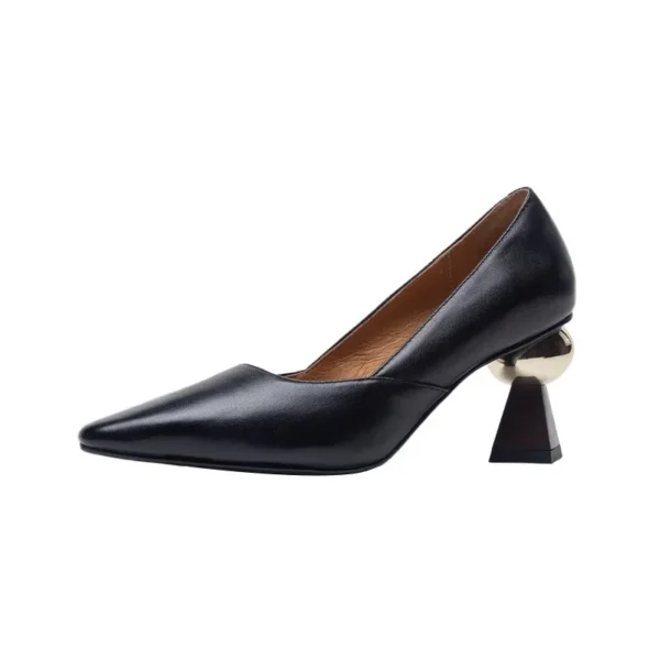 Women's Desinger Pumps Gold Ball - Image 5
