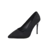 Women's Shoes Concise Flock High Heels - Image 4