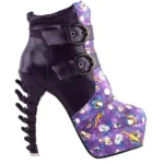 Punk Vintage Rockabilly Purple Boots