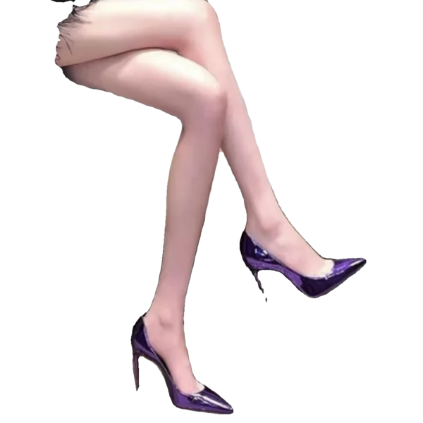 New Laser Electric Purple Sexy High Heels - Image 5