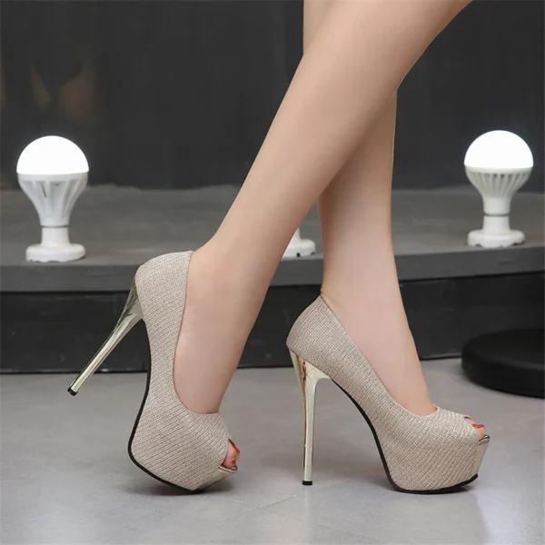 Peep Toe Dress Pumps - Image 3