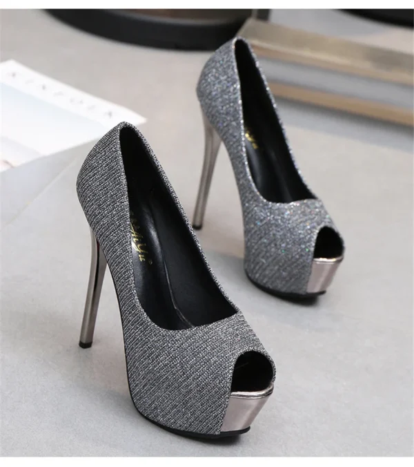 Peep Toe Dress Pumps - Image 5