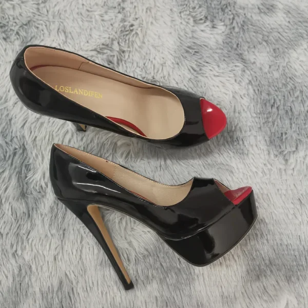 Platform Peep Toe14cm High Heels - Image 2