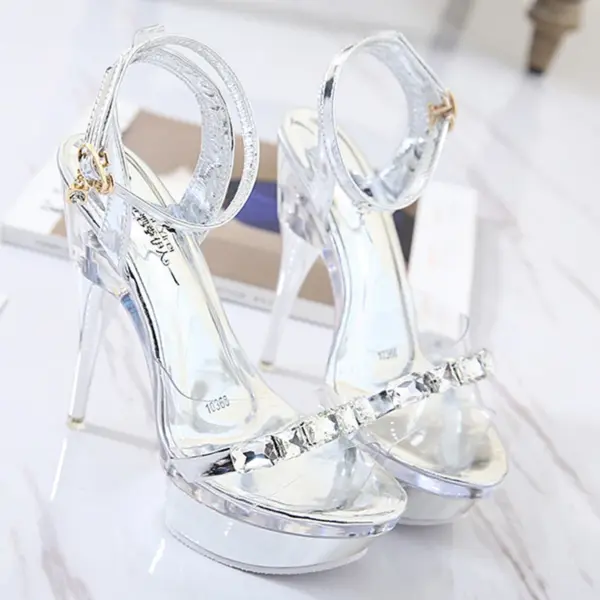 Women Sandals Stiletto High Heel Shoes | Women's Shoe Stiletto Heels - High Heel 18cm - Aliexpress - Image 3