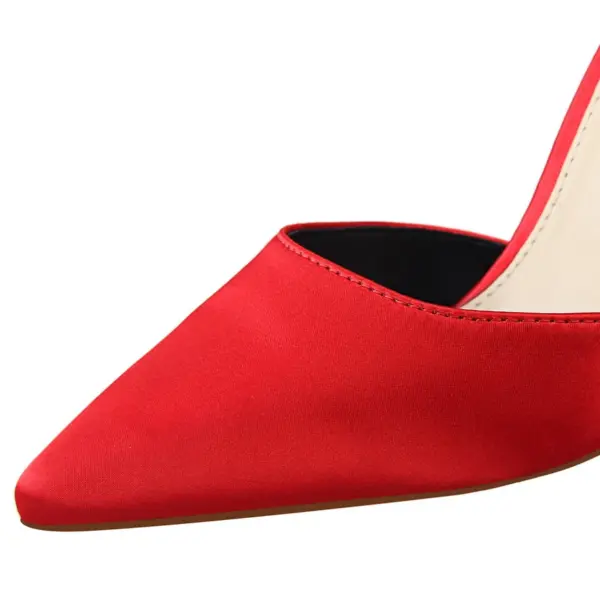 Bow-knot High Heels Women Shoes Satin - Image 5