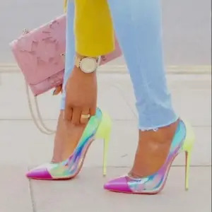 Jimmy Choo Neon Yellow Shoes | Neon Heel Pointed Toe Heels | Neon Pumps Women Shoes - Pumps - Aliexpress