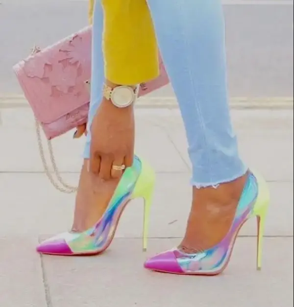 Jimmy Choo Neon Yellow Shoes | Neon Heel Pointed Toe Heels | Neon Pumps Women Shoes - Pumps - Aliexpress