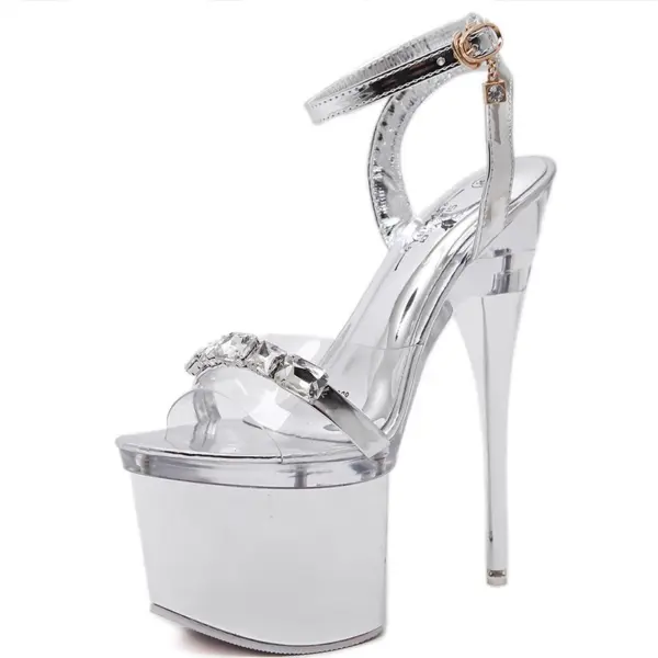Women Sandals Stiletto High Heel Shoes | Women's Shoe Stiletto Heels - High Heel 18cm - Aliexpress - Image 2