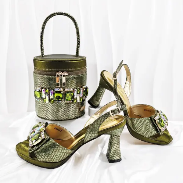 doershow New Italian Shoe and Bag Set New 2025 Women Shoes and Bag Set In Italy SILVER Italian Shoes with Matching Bag SM1-1 - AliExpress 322 - Image 4