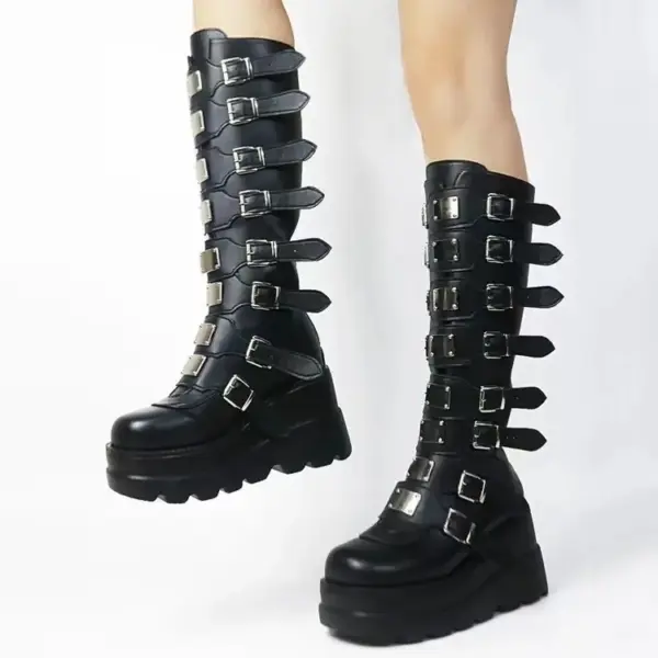 Gothic Platform Boots Punk Style - Image 6