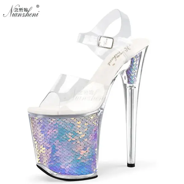 Platform Stripper | High Heels | Sandals | Shoes | Women's Sandals - Wedding Crystal Thin High - Aliexpress
