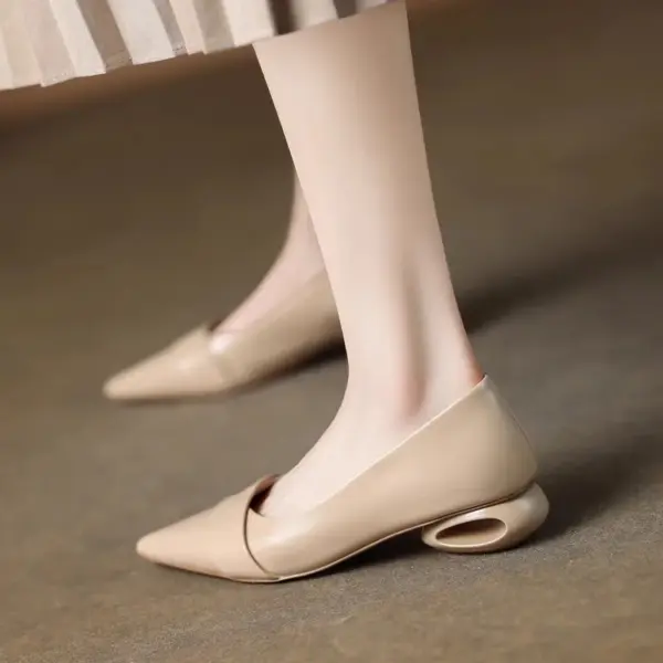 New British Fashion Shaped Heel Patent Leather Red Shoes Women High Heels Wedding Party Pointed Toe Shallow Mout Leather Shoes - AliExpress 322 - Image 6