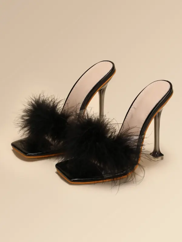 Women Rabbit Fur Slippers - Image 2