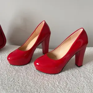 New High Heels Shoes Women White Wedding Shoes Thick High Heels Fashion Party Pumps Footwear Black Red Big Size 34-42 - AliExpress 322