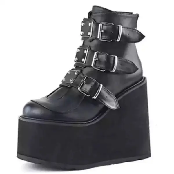 High Platform Shoe | Designer Boots | Belt Buckle | Ankle Boots | Wedges - Ankle Boots Women - Aliexpress - Image 3