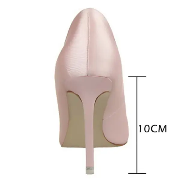 CINESSD Silver Gray Black Women Bridal Wedding Shoes Faux Silk Satin Rhinestone Crystal Shallow Woman Pumps Stiletto High Heel - AliExpress 322 - Image 6