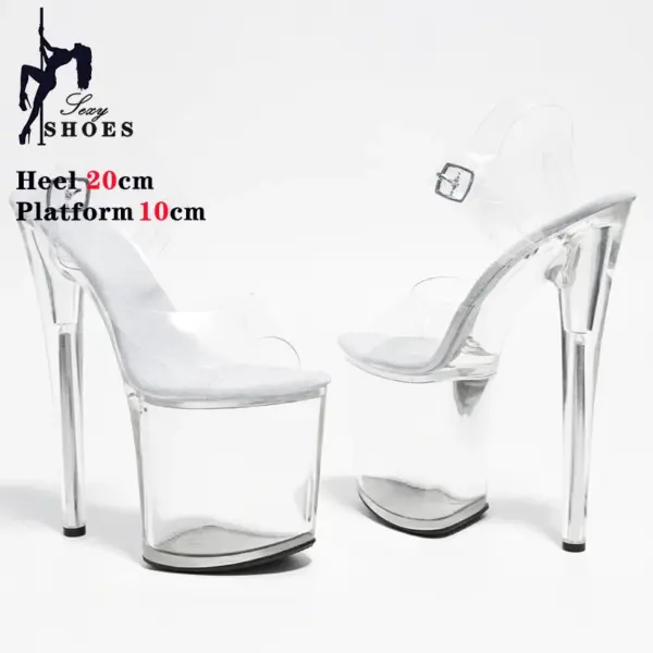 Transparent Crystal Women Sandals Pole Dancing - Image 6