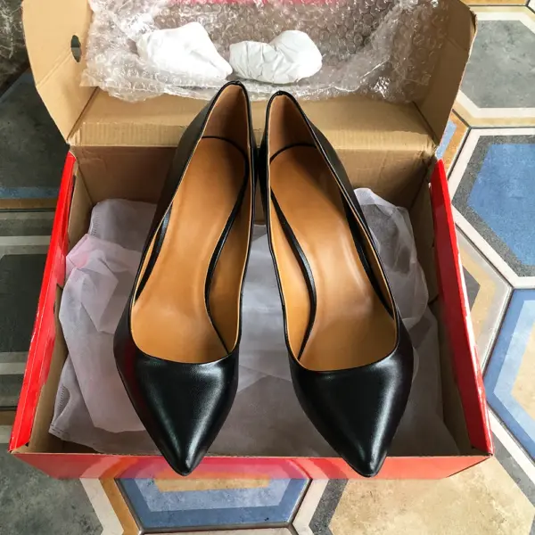 Tikicup Plus Size 40-48 Solid Black 15cm Extremely High Heel Pointy Toe Stiletto Pumps Slip On Crossdress Gragon Queen Shoes - AliExpress - Image 6