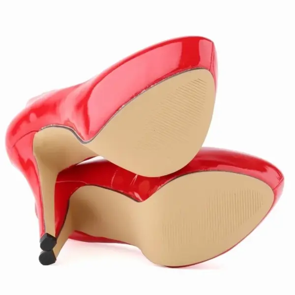 Women High Heels Pumps 14cm Round Toe Stilettos Talon Femme Sexy Ladies Red Wedding Shoes Black Platform Heels Big Size - AliExpress 322 - Image 4