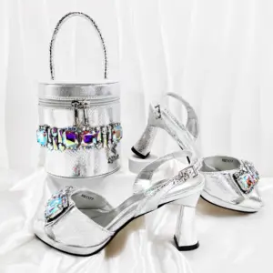 doershow New Italian Shoe and Bag Set New 2025 Women Shoes and Bag Set In Italy SILVER Italian Shoes with Matching Bag SM1-1 - AliExpress 322