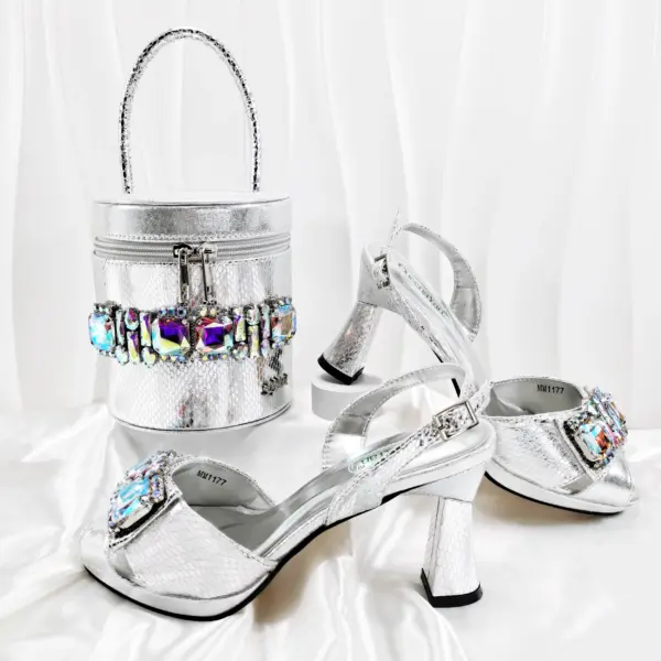 doershow New Italian Shoe and Bag Set New 2025 Women Shoes and Bag Set In Italy SILVER Italian Shoes with Matching Bag SM1-1 - AliExpress 322