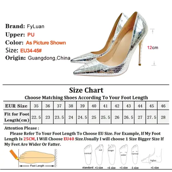 Europe and America Silver High Heels Luxury Banquet Shoes Fashion Snake Pattern Women Single Shoes 8cm 10cm 12cm Stiletto Pumps - AliExpress 322 - Image 4